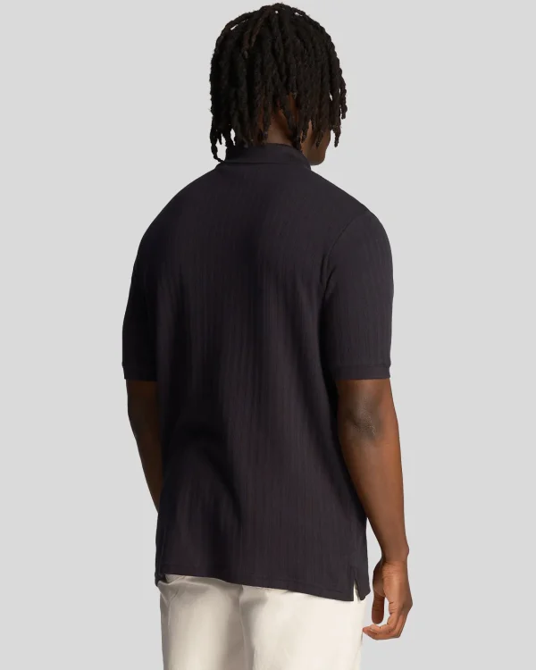 Lyle & Scott Polohemden<Polohemd mit strukturierten Streifen DunkleMarine