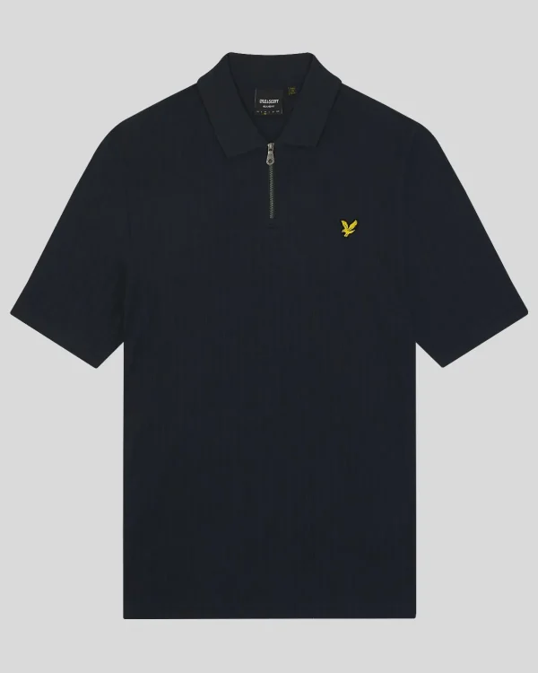 Lyle & Scott Polohemden<Polohemd mit strukturierten Streifen DunkleMarine