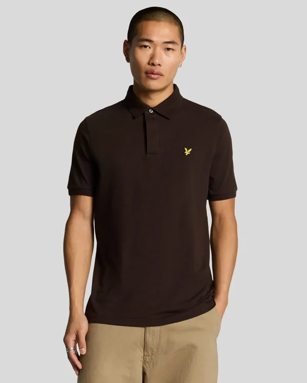 Lyle & Scott Polohemden<Poloshirt mit osmanischer Spitze Sediment