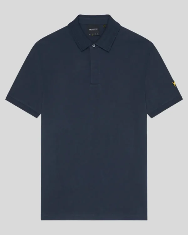 Lyle & Scott Polohemden<Poloshirt mit osmanischer Spitze MuddyNavy