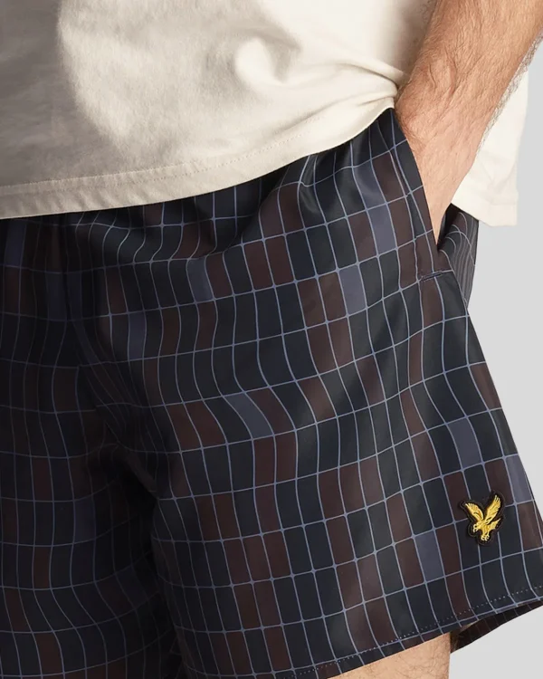 Lyle & Scott Kurze Hosen<Pool Print Badeshorts DunkleMarine