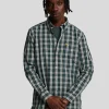 Lyle & Scott Vermächtnis | Hemden<Popeline-Hemd mit gewaschenem Karo ArgyleTeal/MidGreyMarl