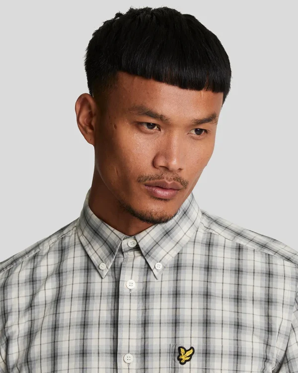 Lyle & Scott Vermächtnis | Hemden<Popeline-Hemd mit gewaschenem Karo Gunmetal/MidGreyMarl