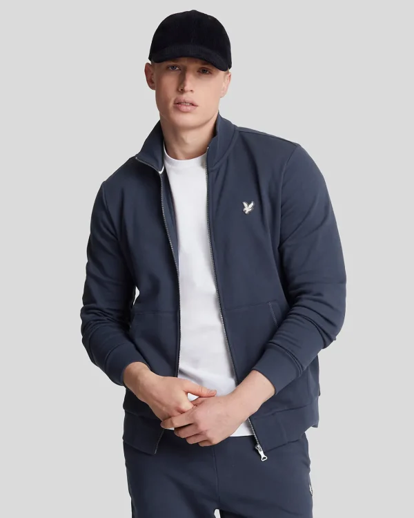 Lyle & Scott Sweatshirts<Premium Diagonalgewebe French Terry Sweatshirt mit Reißverschluss MidnightNavy