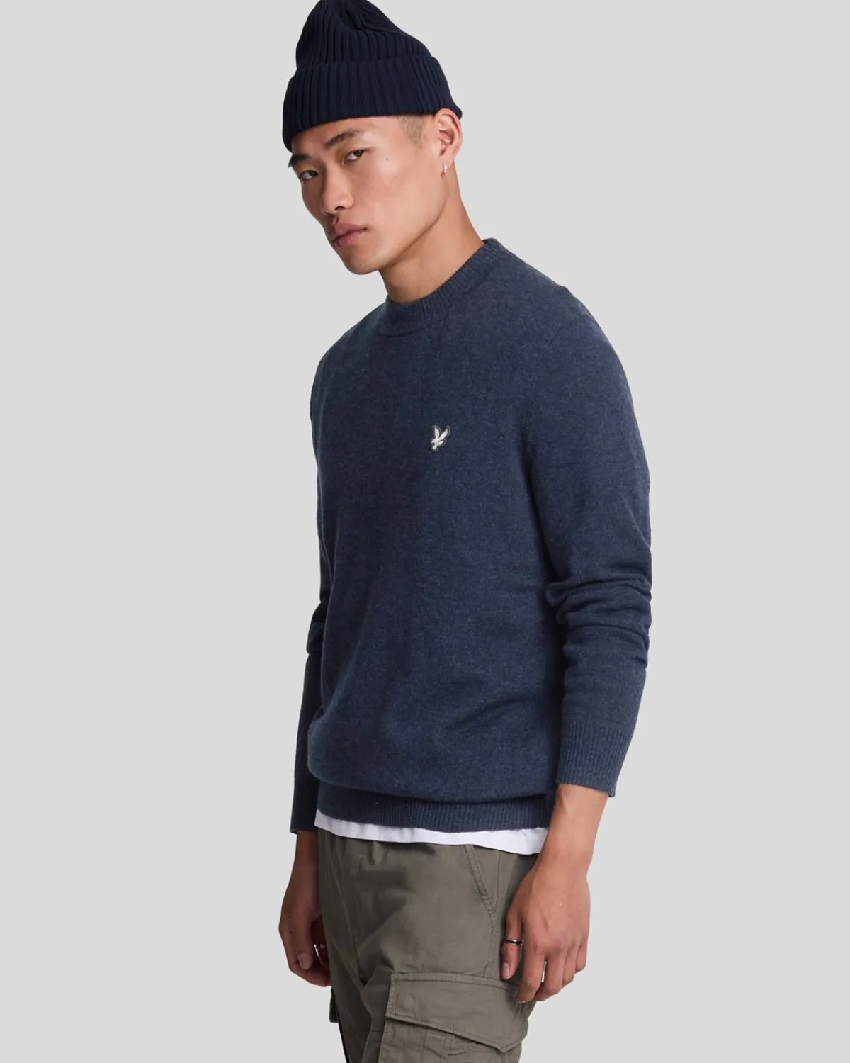 premium_kaschmirmischung_rundhalspullover_0-1.webp Lyle & Scott Reframed | Pullover & Strickwaren<Premium Kaschmir-Mischung Rundhals-Pullover MidnightNavy