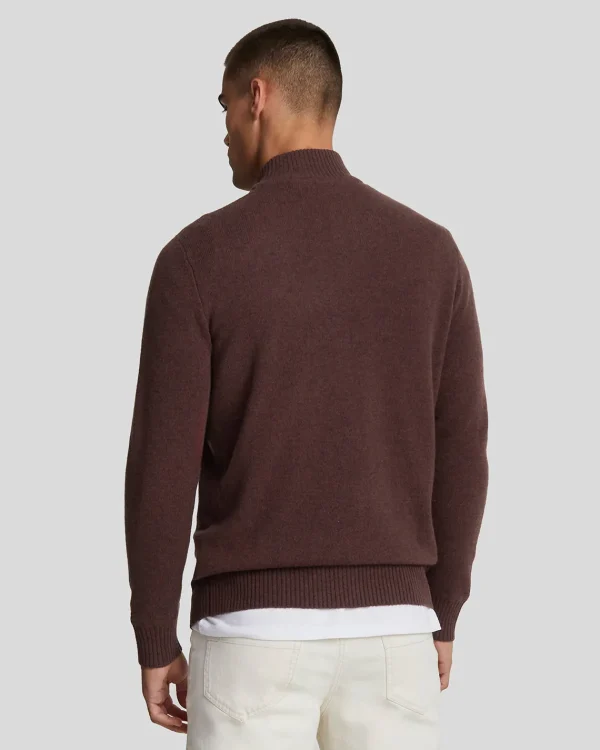 Lyle & Scott Reframed<Premium Lambswool 1/4 Zip Pullover RubberRed