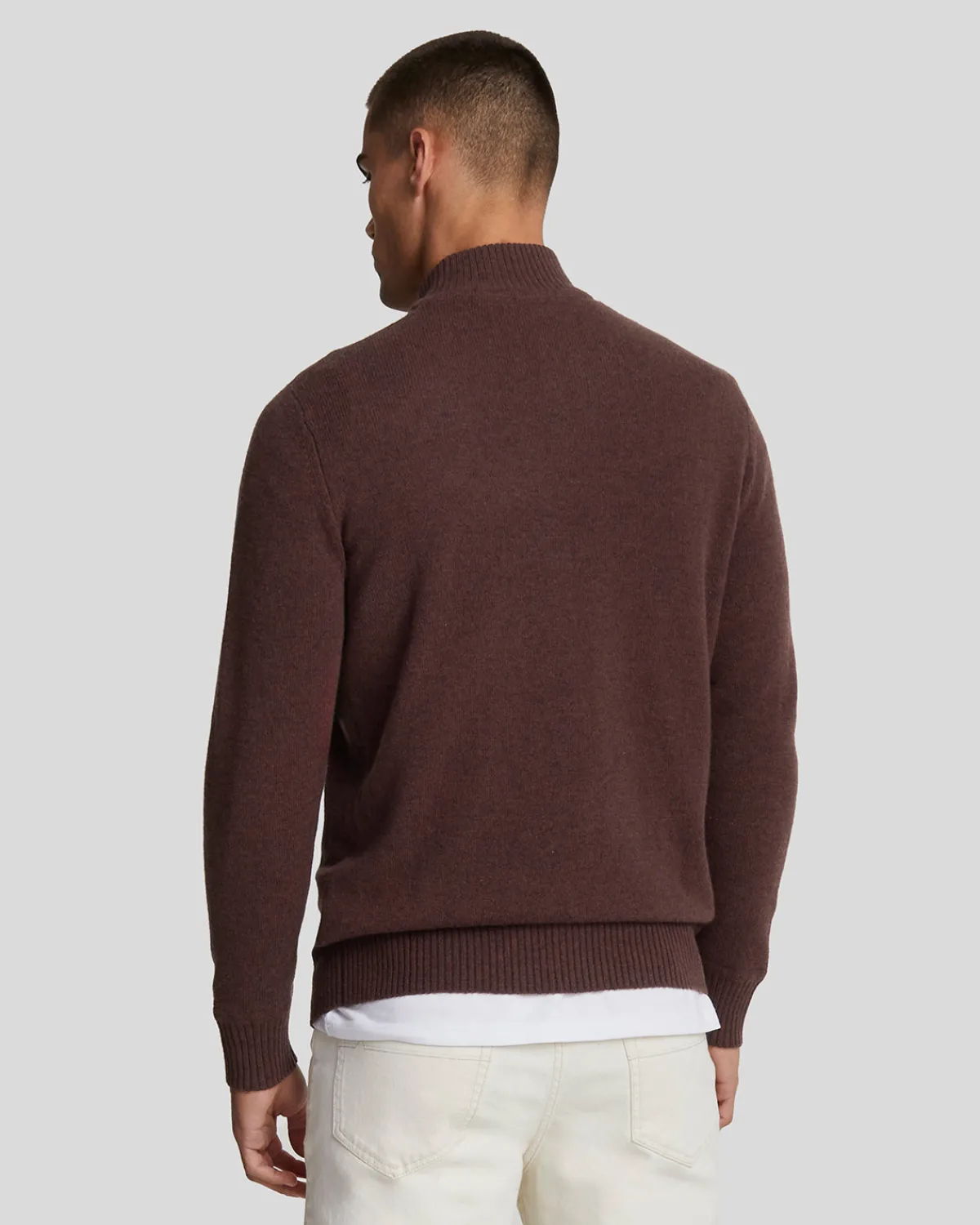 premium_lambswool__zip_pullover_2.webp Lyle & Scott Reframed<Premium Lambswool 1/4 Zip Pullover RubberRed