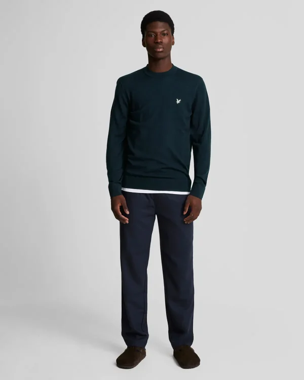 Lyle & Scott Reframed | Pullover & Strickwaren<Premium Merino Rundhals-Pullover Lacquer