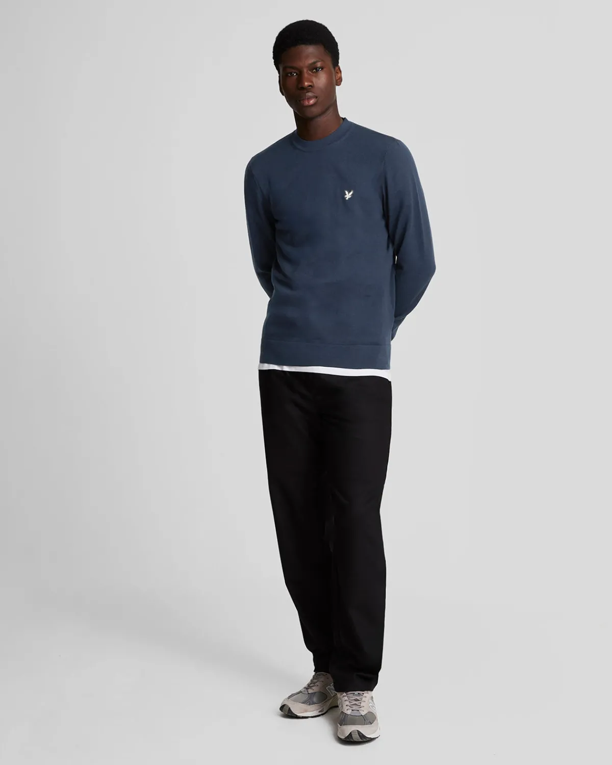 premium_merino_rundhalspullover_1-2.webp Lyle & Scott Reframed | Pullover & Strickwaren<Premium Merino Rundhals-Pullover MidnightNavy