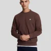 Lyle & Scott Sweatshirts<Premium Sweatshirt mit Rundhalsausschnitt aus French Terry in Diagonalbindung RubberRed