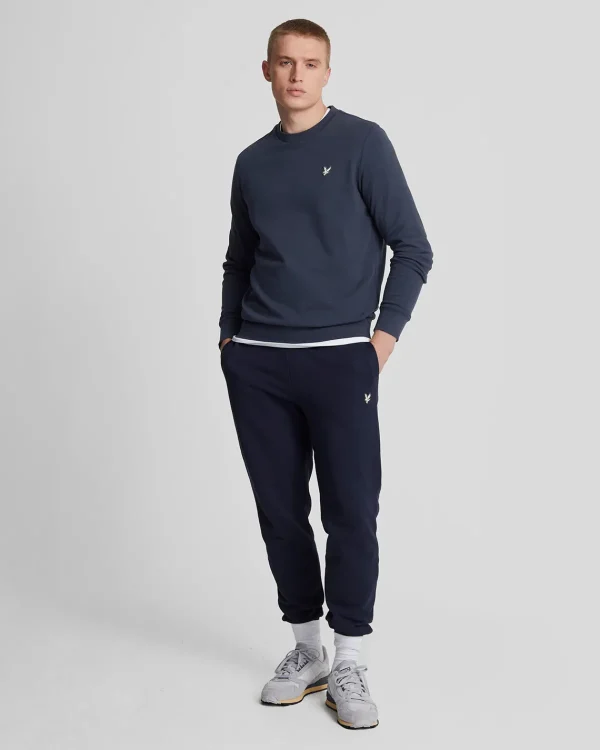 Lyle & Scott Reframed | Sweatshirts<Premium Sweatshirt mit Rundhalsausschnitt aus French Terry in Diagonalbindung MidnightNavy