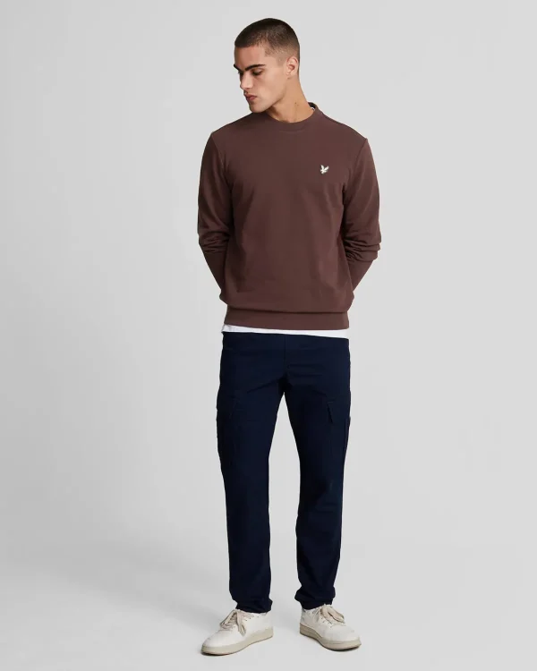 Lyle & Scott Sweatshirts<Premium Sweatshirt mit Rundhalsausschnitt aus French Terry in Diagonalbindung RubberRed