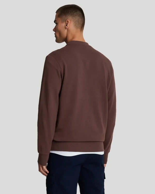 Lyle & Scott Sweatshirts<Premium Sweatshirt mit Rundhalsausschnitt aus French Terry in Diagonalbindung RubberRed