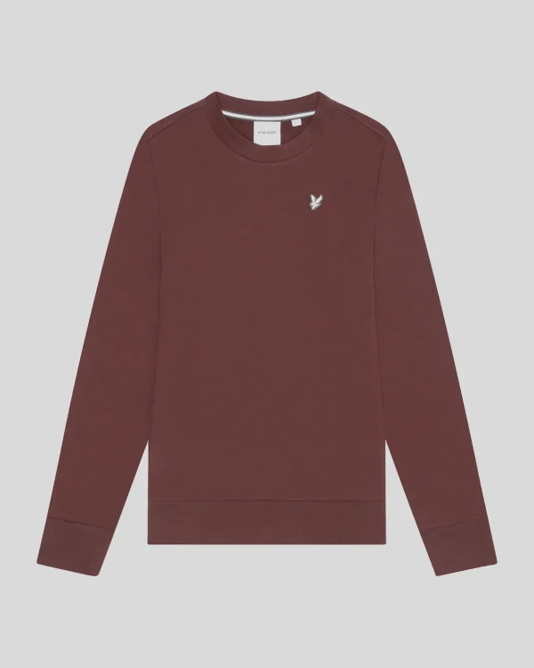 Lyle & Scott Sweatshirts<Premium Sweatshirt mit Rundhalsausschnitt aus French Terry in Diagonalbindung RubberRed