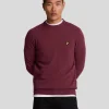 Lyle & Scott Pullover & Strickwaren<Pullover mit Rundhalsausschnitt aus Lambswool-Mischung BurgundyMarl
