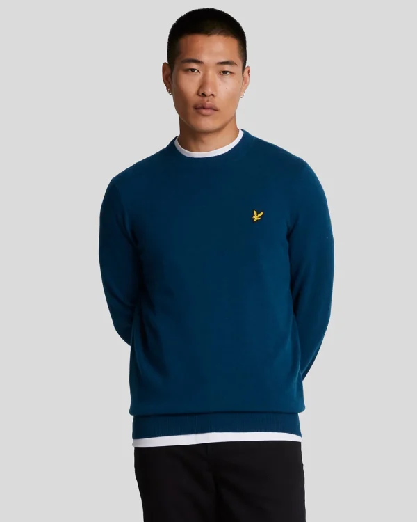 Lyle & Scott Vermächtnis | Pullover & Strickwaren<Pullover mit Rundhalsausschnitt aus Lambswool-Mischung ApresNavyMarl