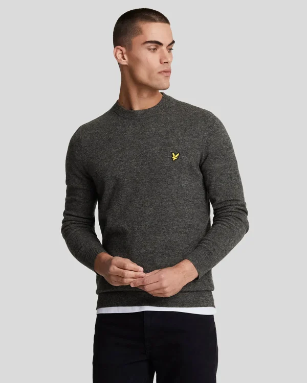 Lyle & Scott Pullover & Strickwaren<Pullover mit Rundhalsausschnitt aus Lambswool-Mischung GunmetalMarl