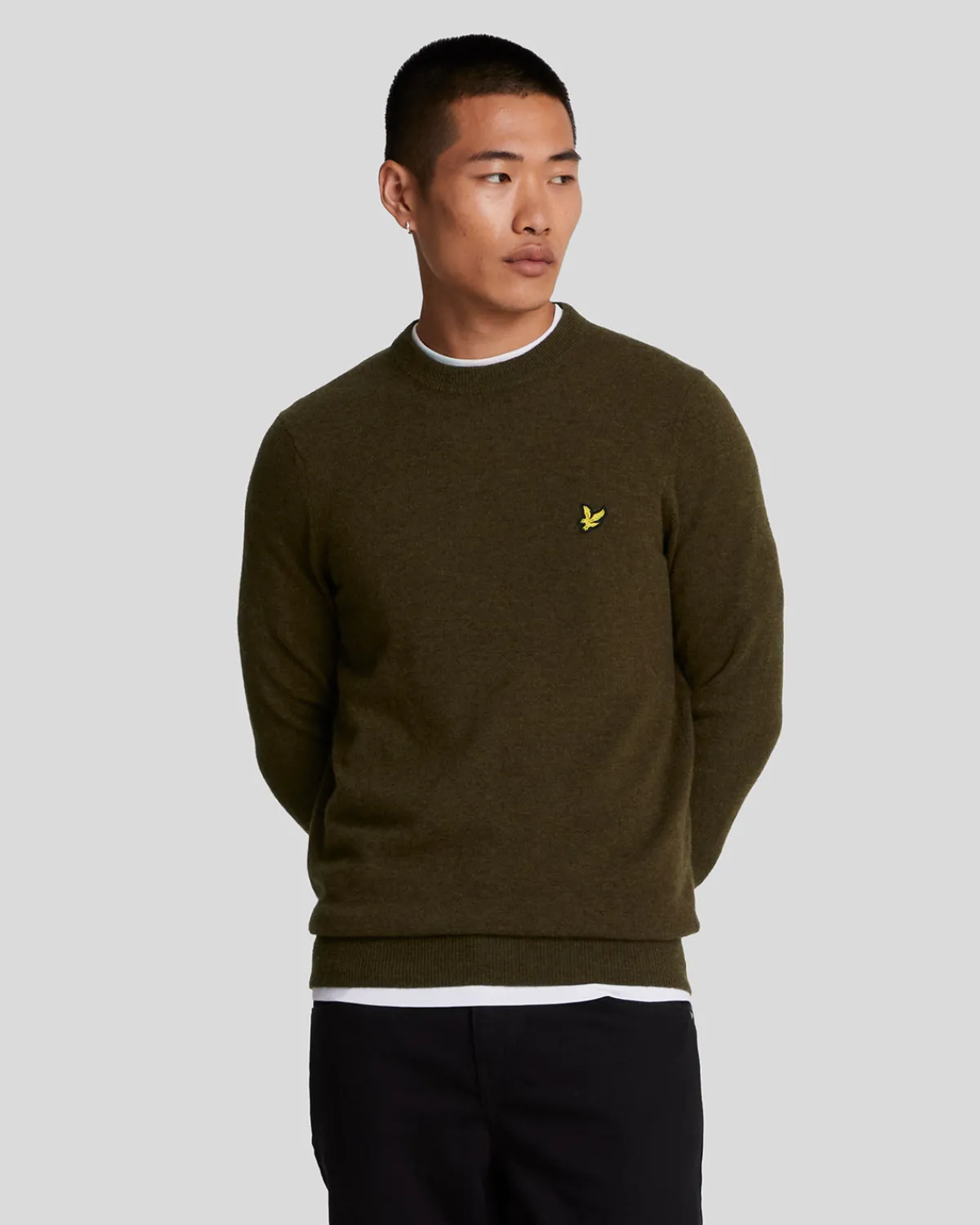 pullover_mit_rundhalsausschnitt_aus_lambswoolmischung_0-9.webp Lyle & Scott Pullover & Strickwaren<Pullover mit Rundhalsausschnitt aus Lambswool-Mischung OliveMarl