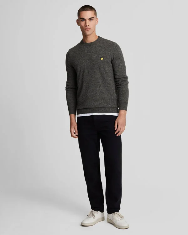 Lyle & Scott Pullover & Strickwaren<Pullover mit Rundhalsausschnitt aus Lambswool-Mischung GunmetalMarl