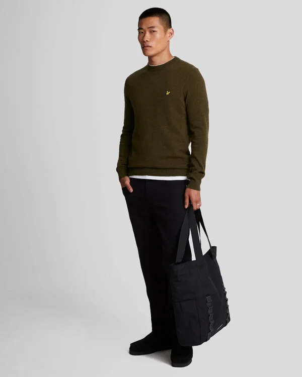 Lyle & Scott Pullover & Strickwaren<Pullover mit Rundhalsausschnitt aus Lambswool-Mischung OliveMarl