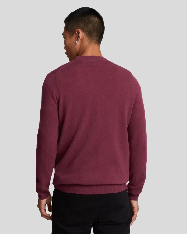 Lyle & Scott Pullover & Strickwaren<Pullover mit Rundhalsausschnitt aus Lambswool-Mischung BurgundyMarl