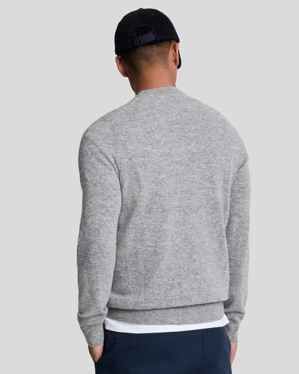 Lyle & Scott Pullover & Strickwaren<Pullover mit Rundhalsausschnitt aus Lambswool-Mischung MidGreyMarl