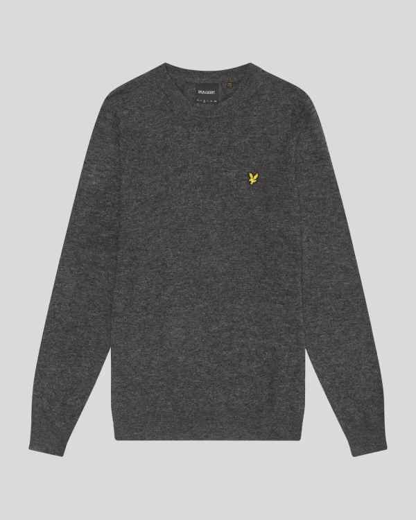 Lyle & Scott Pullover & Strickwaren<Pullover mit Rundhalsausschnitt aus Lambswool-Mischung GunmetalMarl