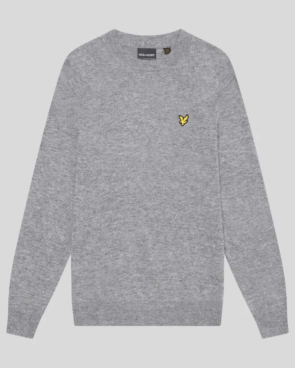 Lyle & Scott Pullover & Strickwaren<Pullover mit Rundhalsausschnitt aus Lambswool-Mischung MidGreyMarl