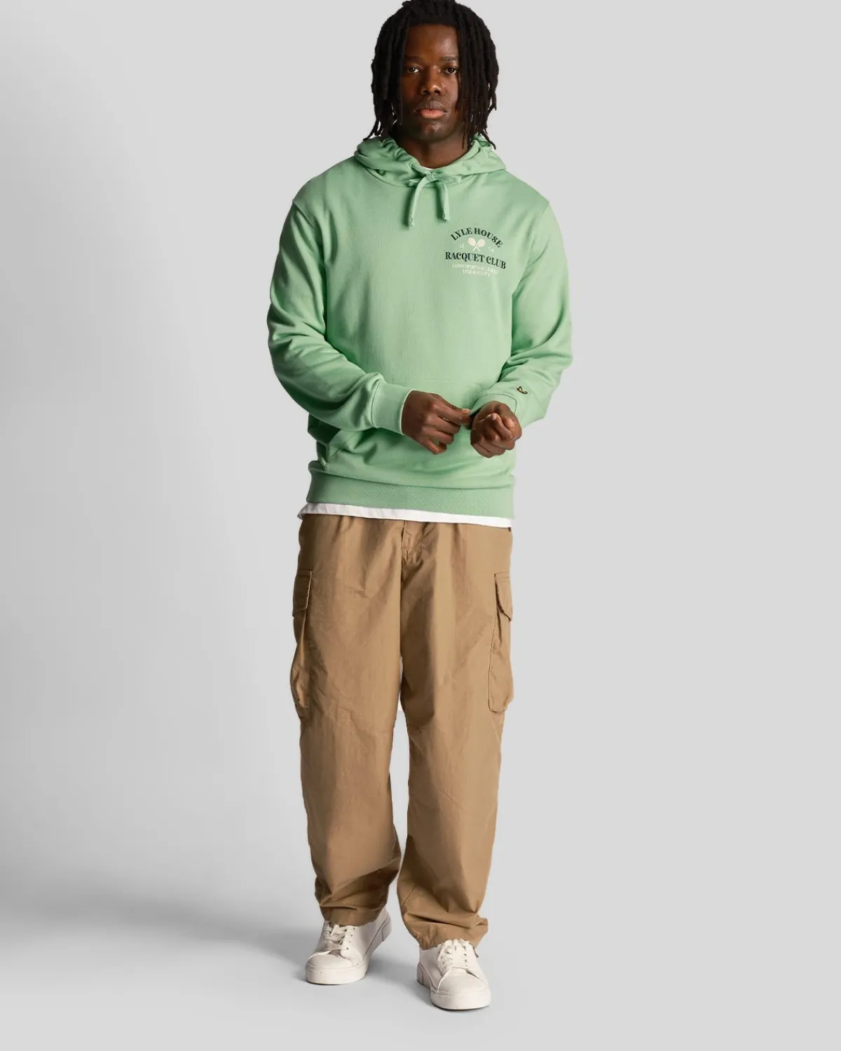 racquet_club_grafik_hoodie_1.webp Lyle & Scott Kapuzenpullover<Racquet Club Grafik Hoodie Rasengrün