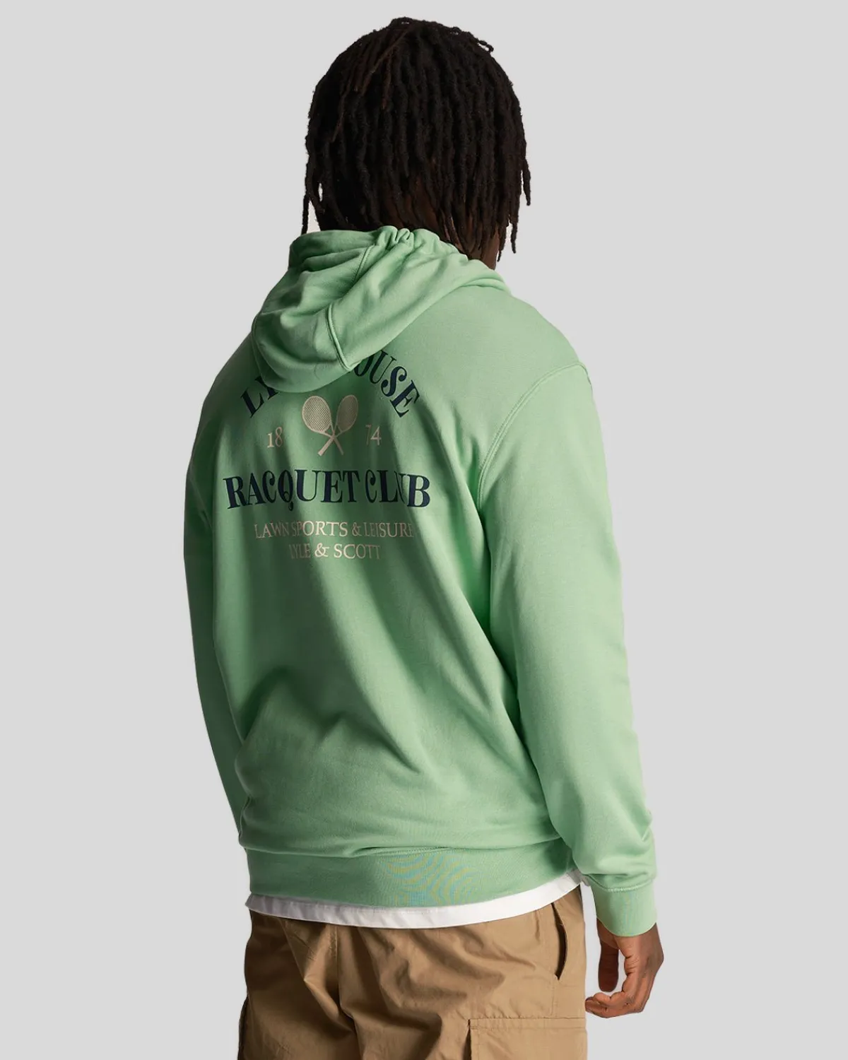 racquet_club_grafik_hoodie_2.webp Lyle & Scott Kapuzenpullover<Racquet Club Grafik Hoodie Rasengrün
