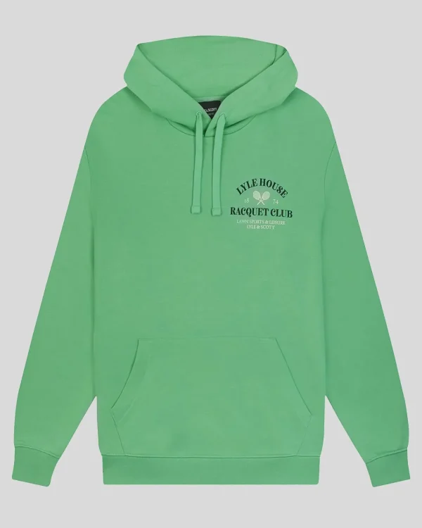Lyle & Scott Kapuzenpullover<Racquet Club Grafik Hoodie Rasengrün