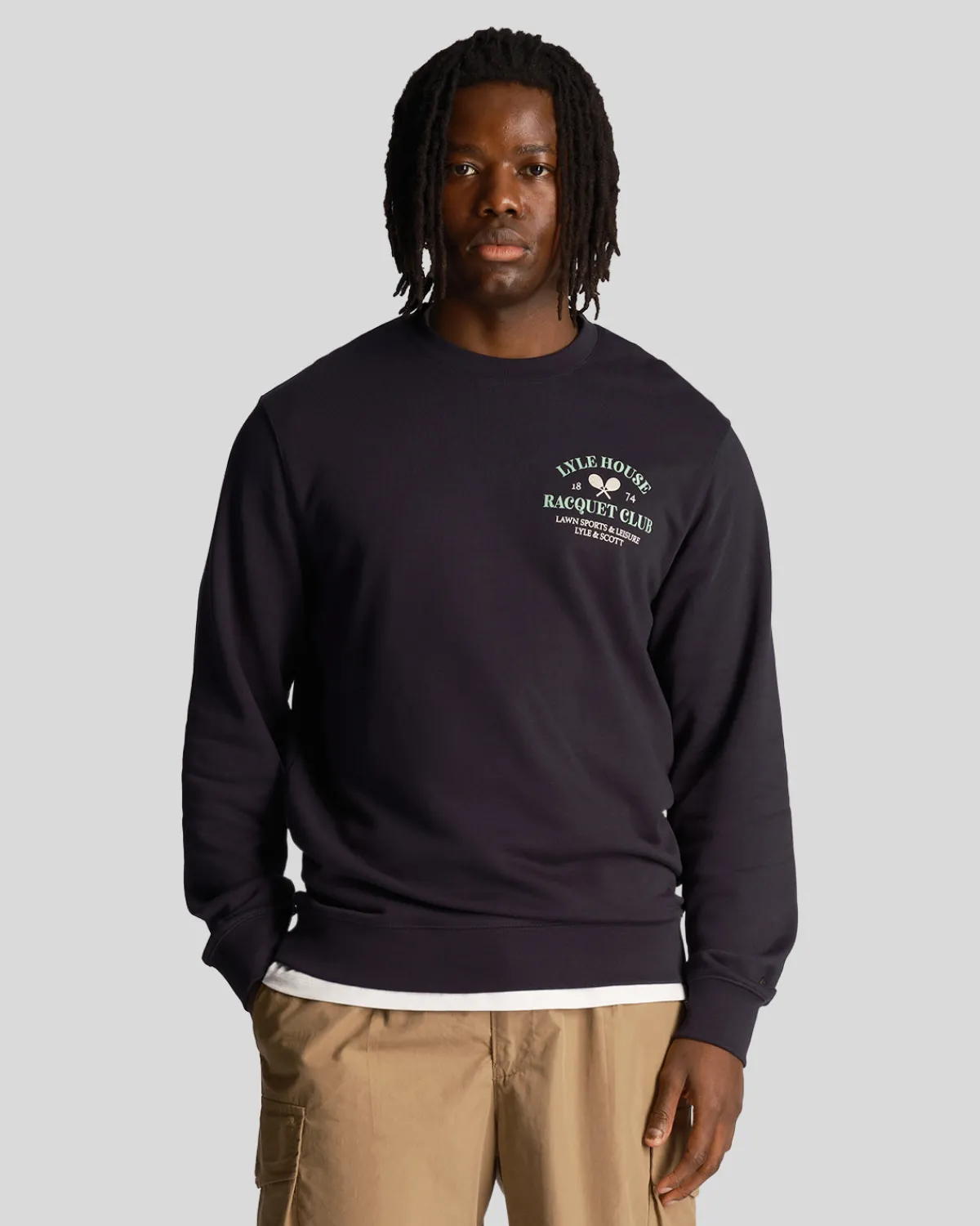 racquet_club_grafik_sweatshirt_0.webp Lyle & Scott Sweatshirts<Racquet Club Grafik Sweatshirt DunkleMarine