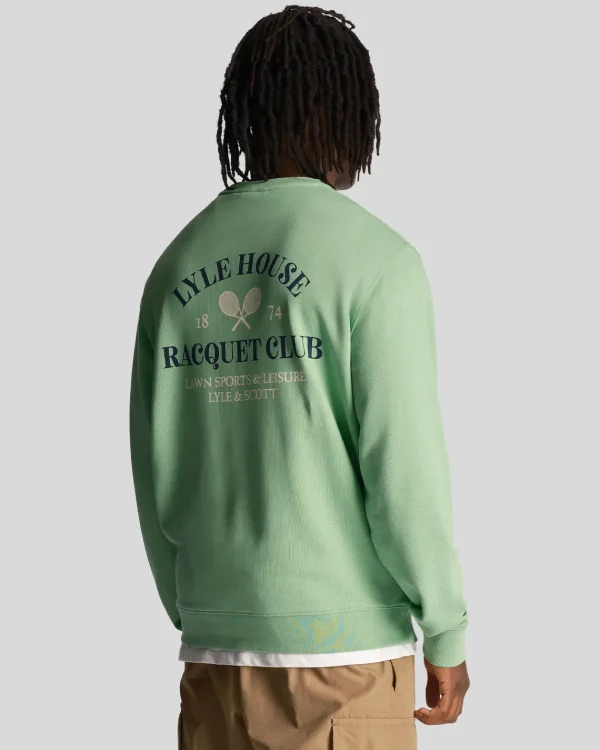 Lyle & Scott Sweatshirts<Racquet Club Grafik Sweatshirt Rasengrün