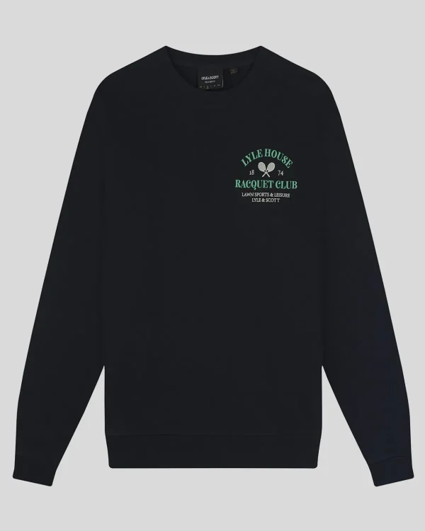 Lyle & Scott Sweatshirts<Racquet Club Grafik Sweatshirt DunkleMarine