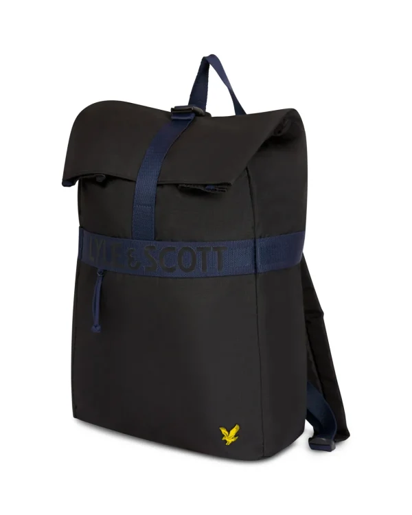 Lyle & Scott Taschen<Recycelter Rolltop-Rucksack EchtesSchwarz