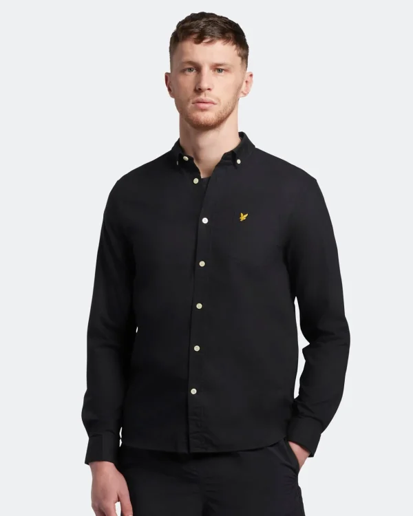 Lyle & Scott Hemden<Regular Fit Leichtes Oxford Hemd Pechschwarz