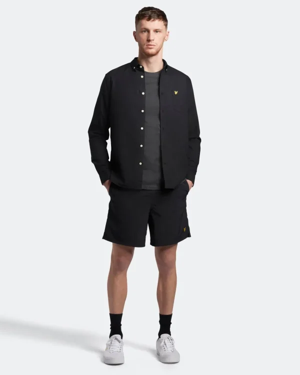 Lyle & Scott Hemden<Regular Fit Leichtes Oxford Hemd Pechschwarz