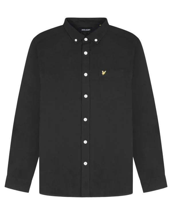 Lyle & Scott Hemden<Regular Fit Leichtes Oxford Hemd Pechschwarz