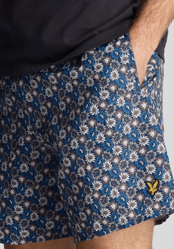 Lyle & Scott Kurze Hosen<Resort Badeshorts mit Blumendruck DunkleMarine
