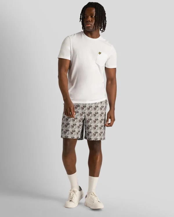 Lyle & Scott Kurze Hosen<Resort Shorts mit Blumendruck Gunmetal