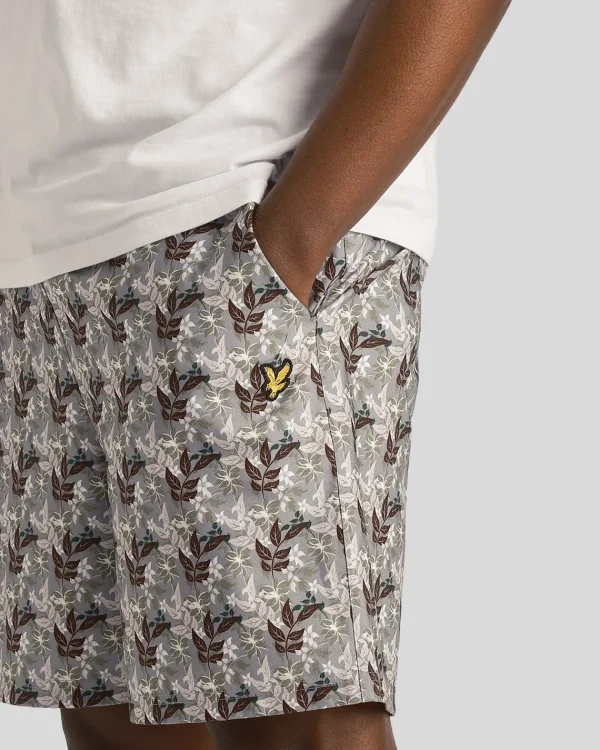 Lyle & Scott Kurze Hosen<Resort Shorts mit Blumendruck Gunmetal