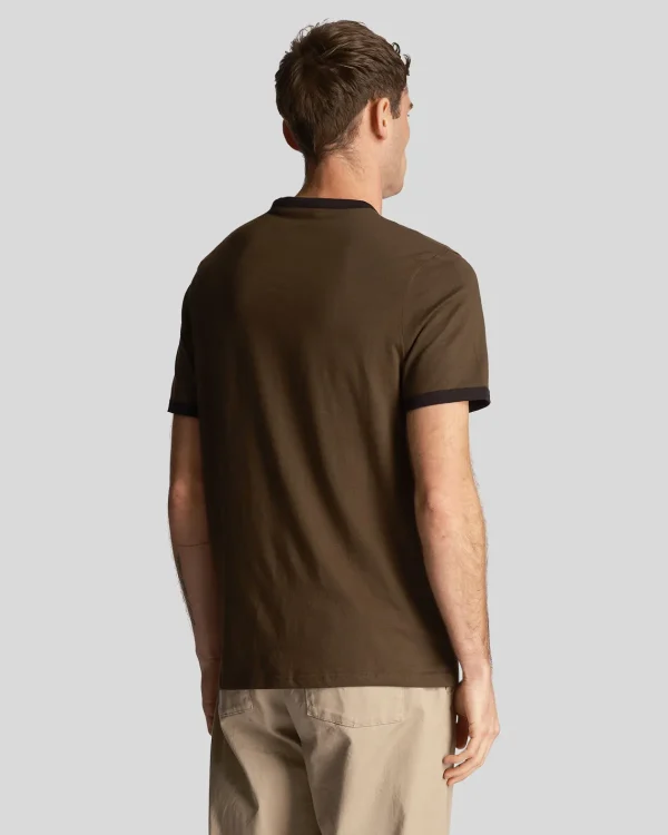 Lyle & Scott T-shirts<Ringer T-Shirt Oliven-/Jetschwarz