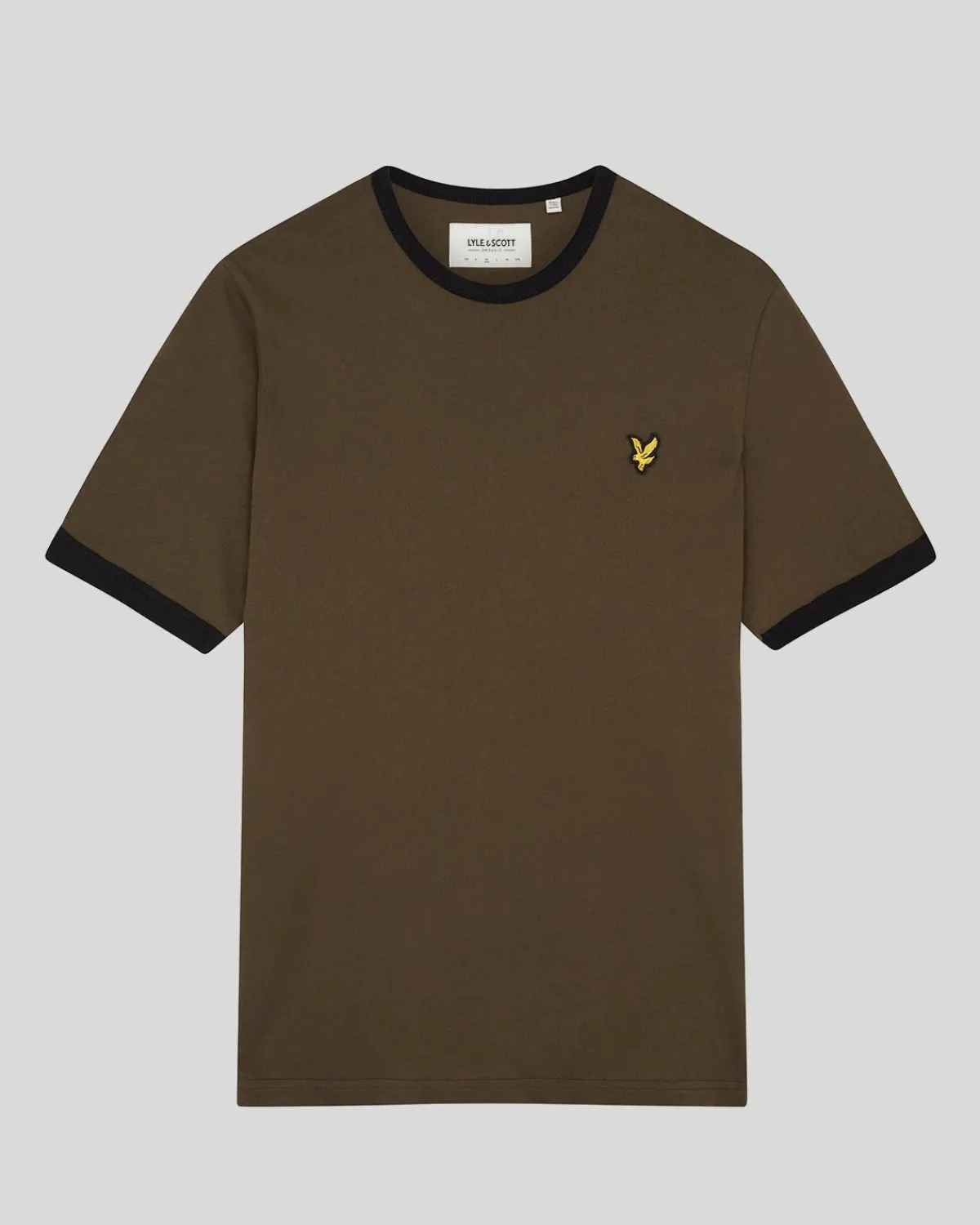 ringer_tshirt_4.webp Lyle & Scott T-shirts<Ringer T-Shirt Oliven-/Jetschwarz