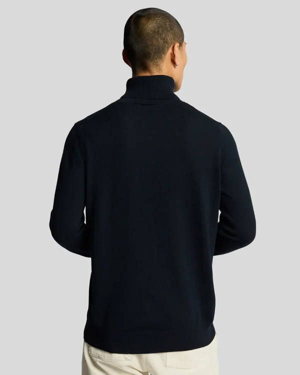 Lyle & Scott Pullover & Strickwaren<Rollkragenpullover aus Baumwolle und Merino DarkNavy