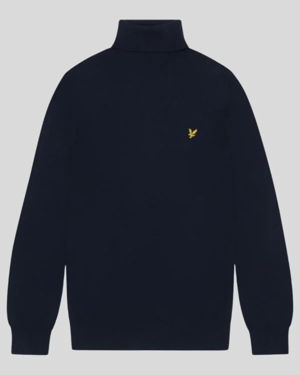 Lyle & Scott Pullover & Strickwaren<Rollkragenpullover aus Baumwolle und Merino DarkNavy