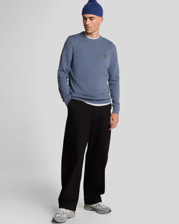 Lyle & Scott Pullover & Strickwaren<Rundhals-Pullover aus Baumwolle MistBlue