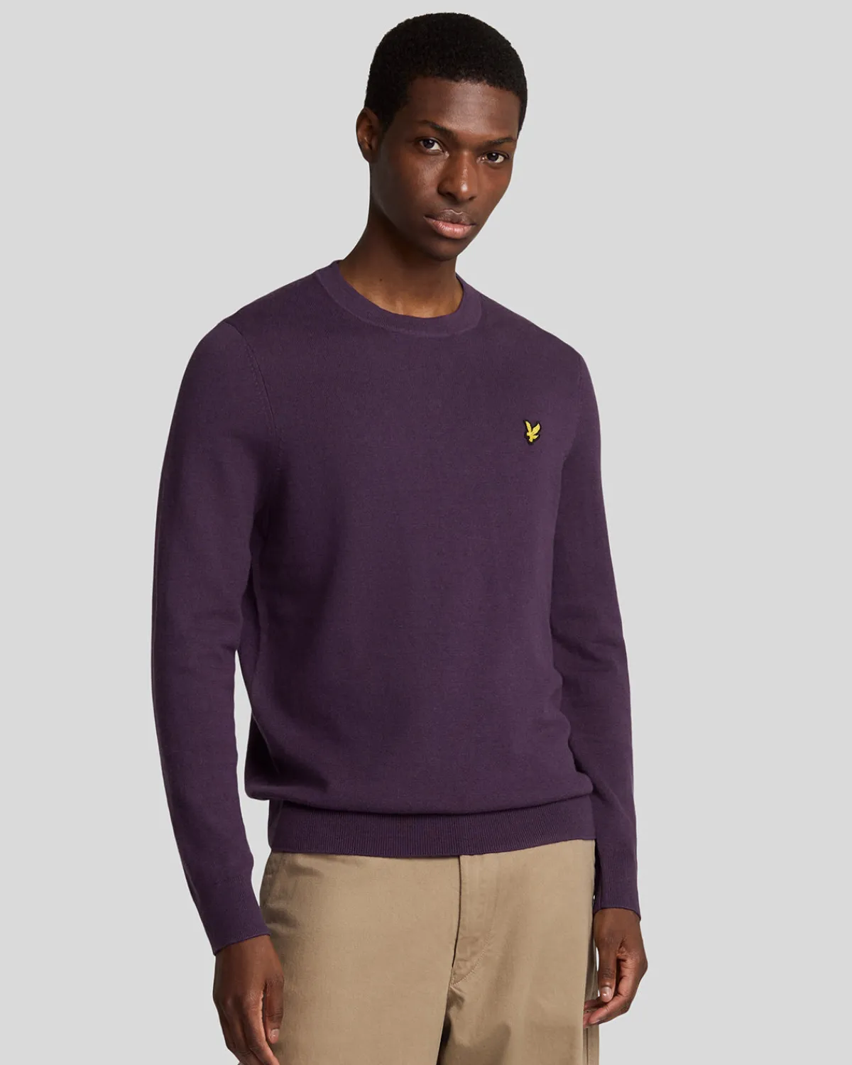 rundhalspullover_aus_baumwolle_und_merino_0-10.webp Lyle & Scott Pullover & Strickwaren<Rundhals-Pullover aus Baumwolle und Merino ThistleShadow