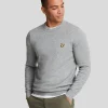 Lyle & Scott Pullover & Strickwaren<Rundhals-Pullover aus Baumwolle und Merino MidGreyMargel