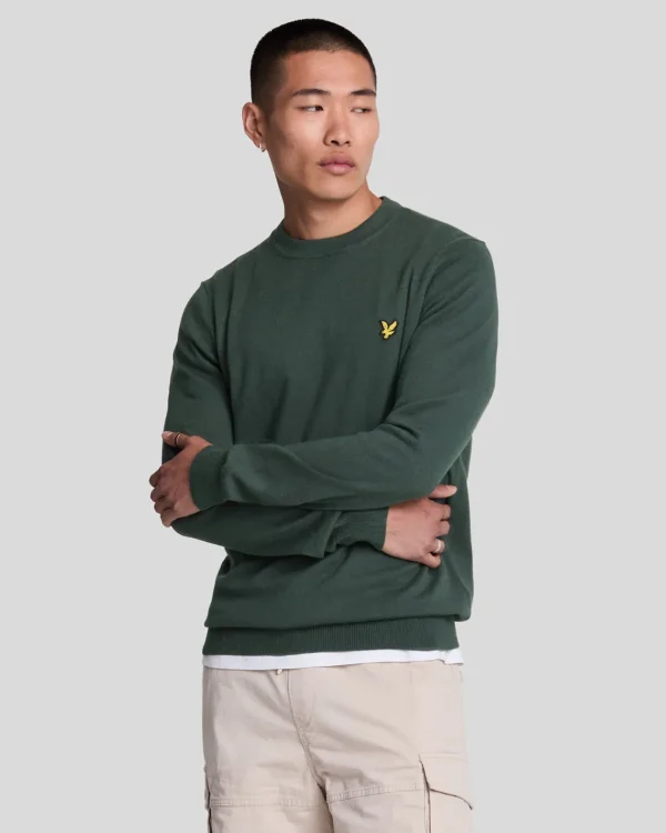 Lyle & Scott Pullover & Strickwaren<Rundhals-Pullover aus Baumwolle und Merino ArgyleTeal