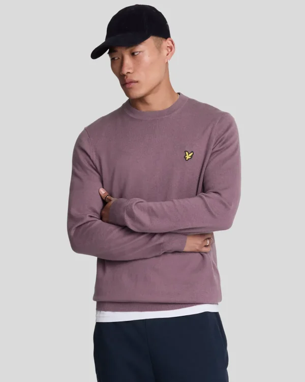 Lyle & Scott Pullover & Strickwaren<Rundhals-Pullover aus Baumwolle und Merino HighlandMauve